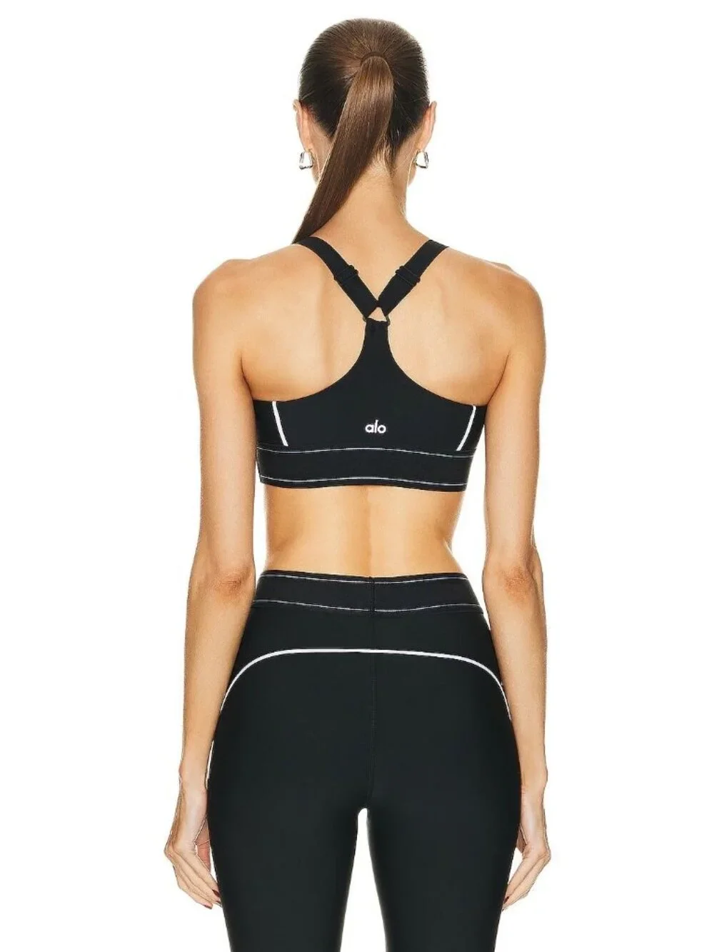 Alo Yoga Suit Up Bra in Black Large New Womens Cropped Tank Top